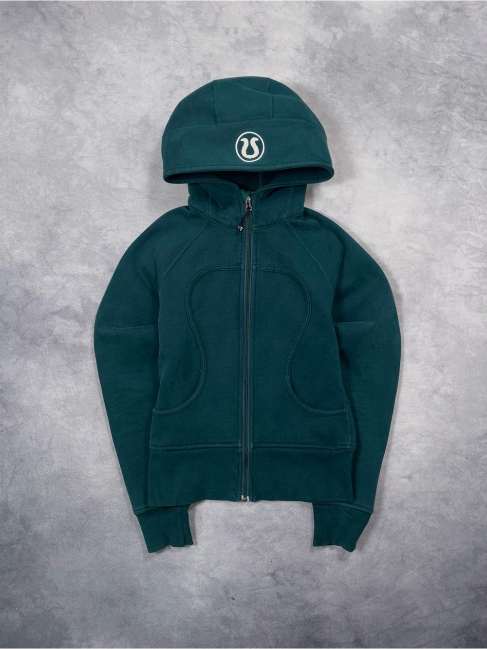 RARE LULULEMON Vintage Luxury Y2K Sport Casual Logo Washed Zip Hoodie